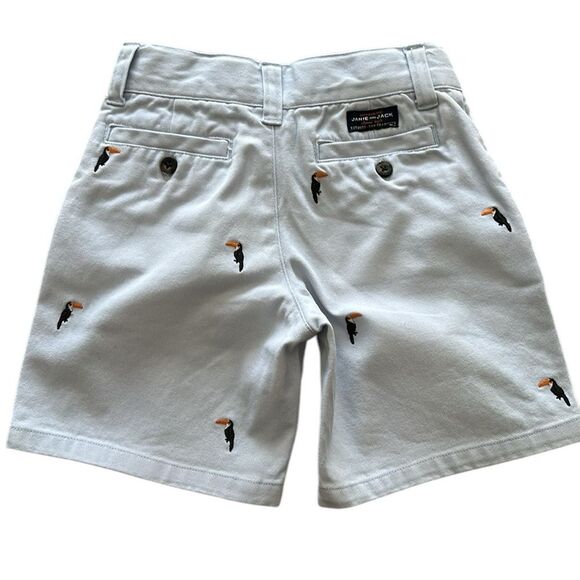 Janie and Jack Boys Toucan Twill Short Set of 2 Blue/White Nautical Size 2 T - Picture 9 of 14